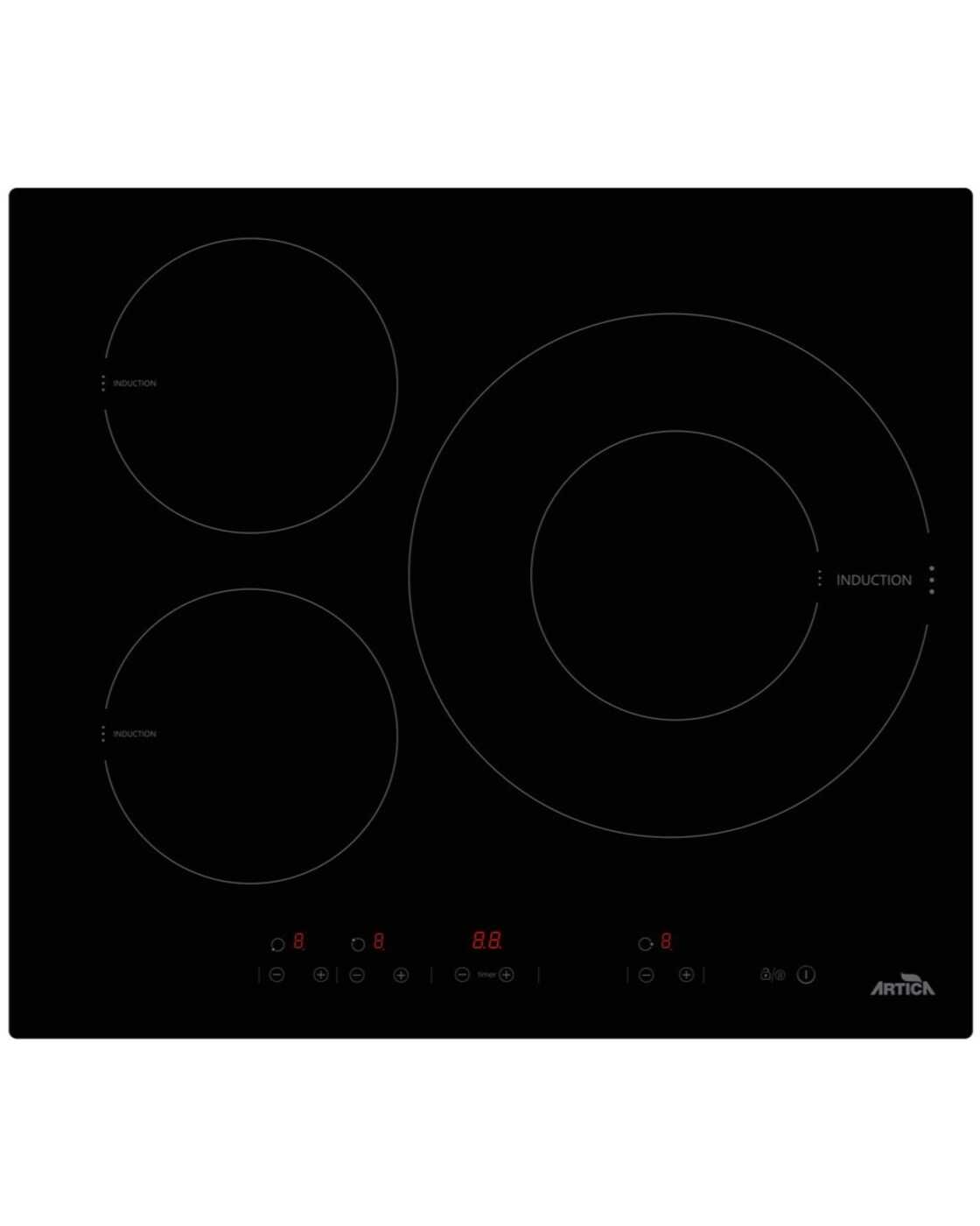 ENCIMERA ARTICA AEI63223, 3FUEGOS, INDUCCIÓN, 32cm, BOOSTER - 8000W ENCIMERA ARTICA AEI63223, 3FUEGOS, INDUCCIÓN, 32cm, BOOSTER - 8000W